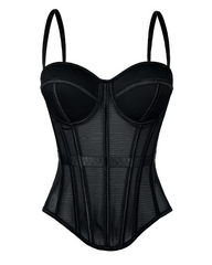 Mesh Suspender Corset Top