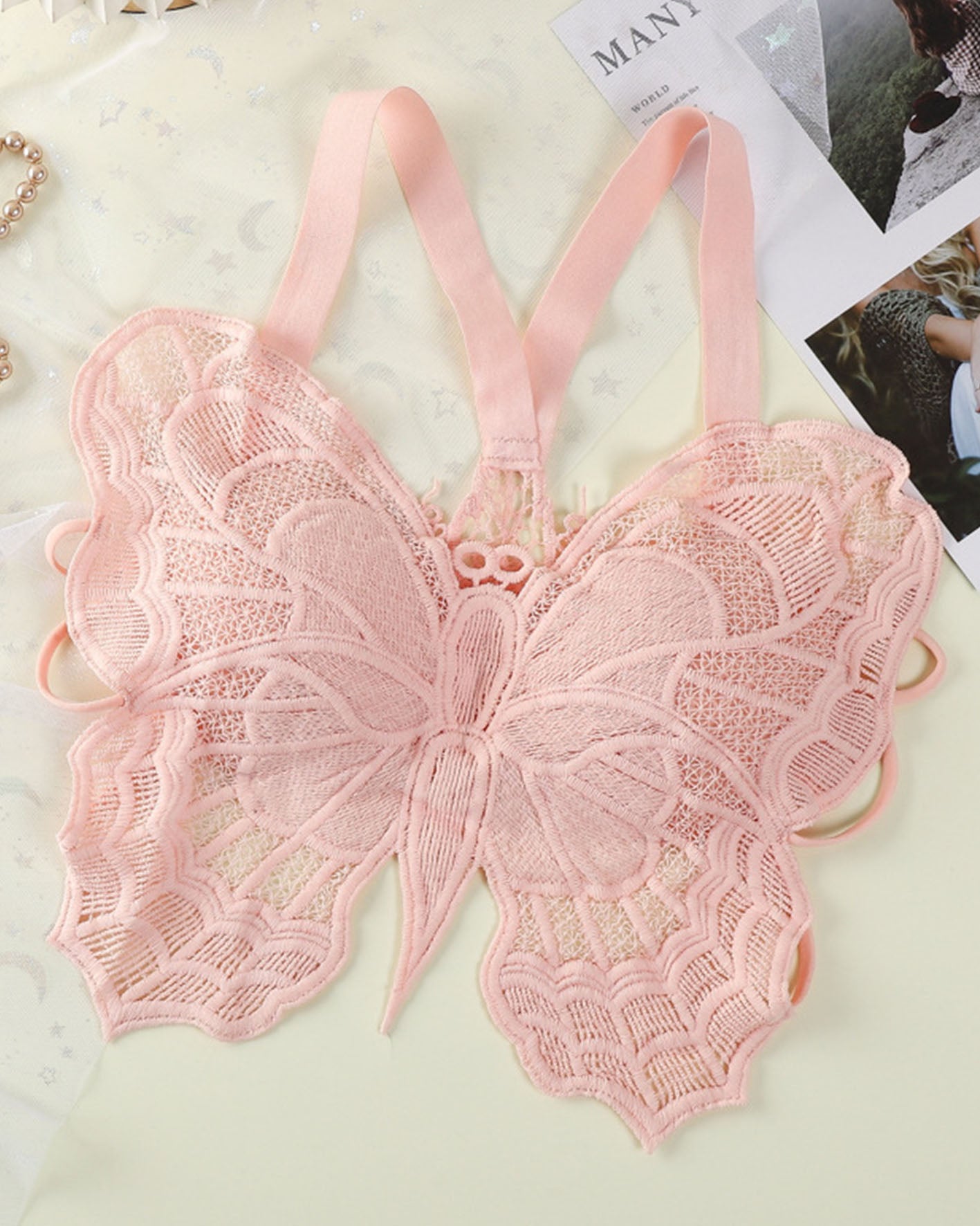 Lace Butterfly Back Can Be Worn Bra