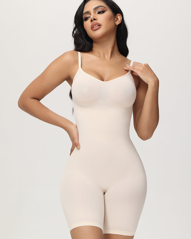 High Elastic Adjustable Strap Bodysuit Invisible Butt Lifter Tummy Control Shapewear Open Crotch Thigh Slimmer Bodyshaper