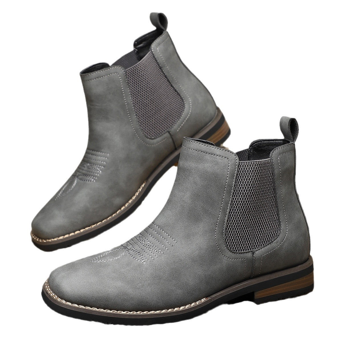 Men's And Casual British Style Mid-calf Martin Boots