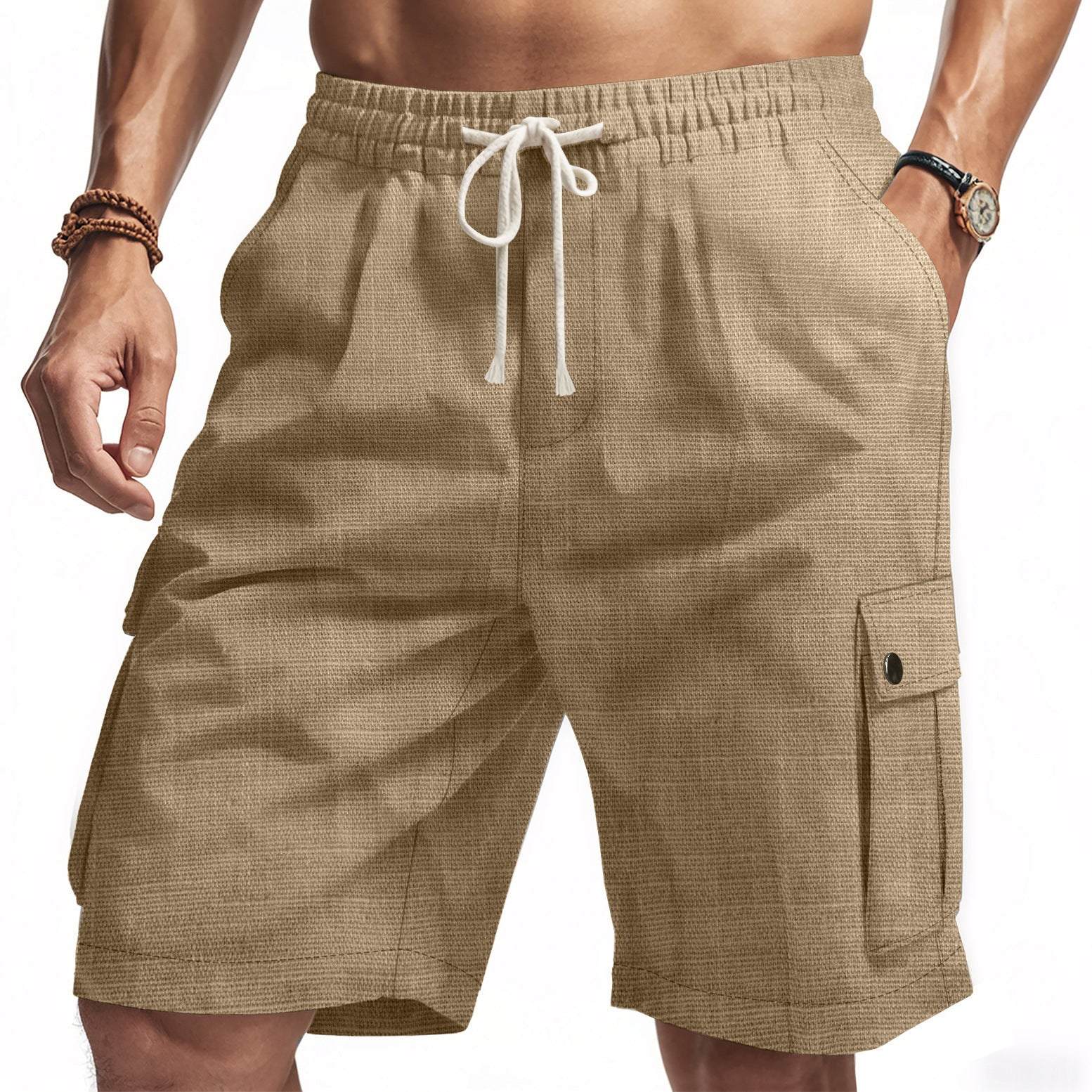 Men's Bamboo Linen Drawstring Shorts