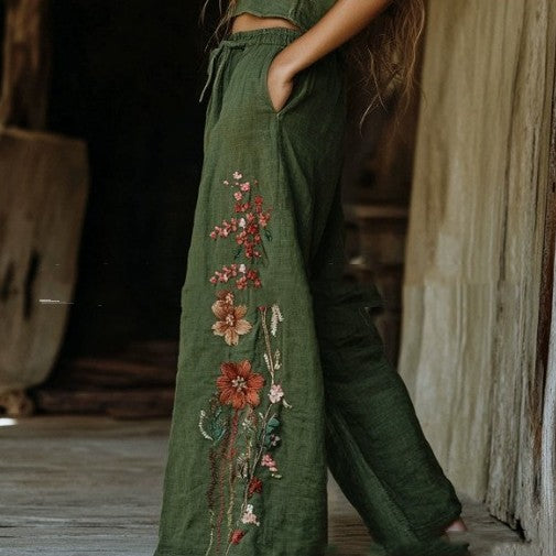 Pants Linen Wild Wide Legs