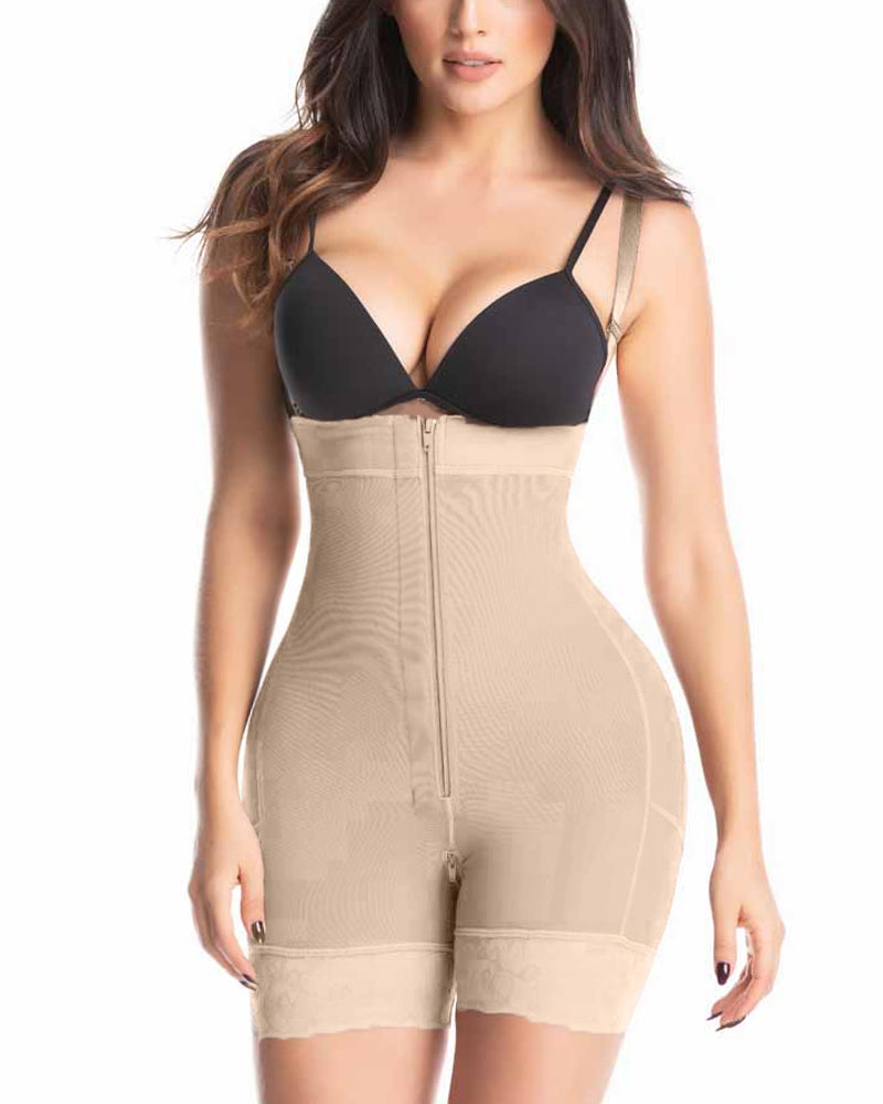 Postpartum Recovery Adjustable Shapewear Slimming Fajas Lace Body Shaper