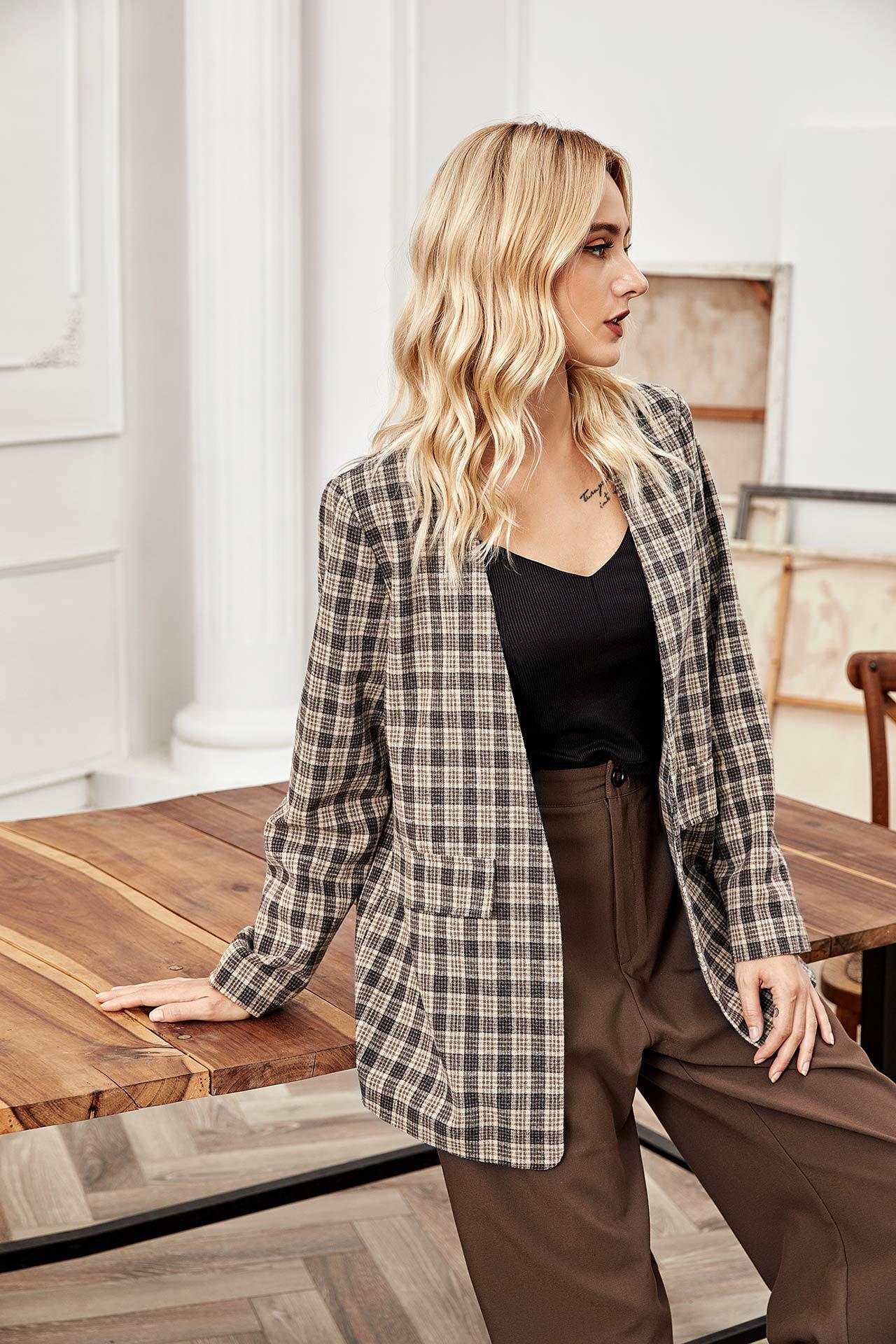 Fall and plaid blazer