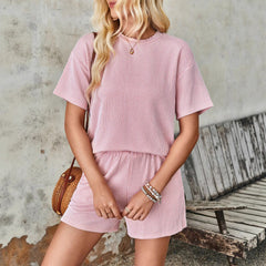 Loose Casual Short-sleeved Shorts Suit Women