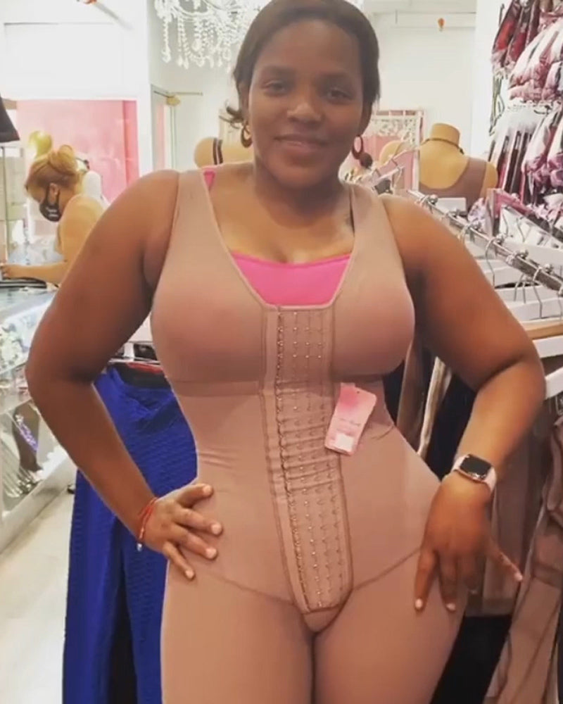 Shapewear For Tummy Control HOOK AND EYE CLOSURE Adjustable Breast Support Bodysuit Bodyshaper