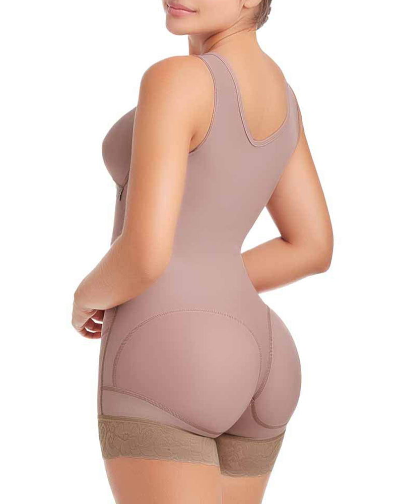Bodysuit Bodyshaper For  Tummy Control Side Zipper Adjustable Breast Support Shaperwear