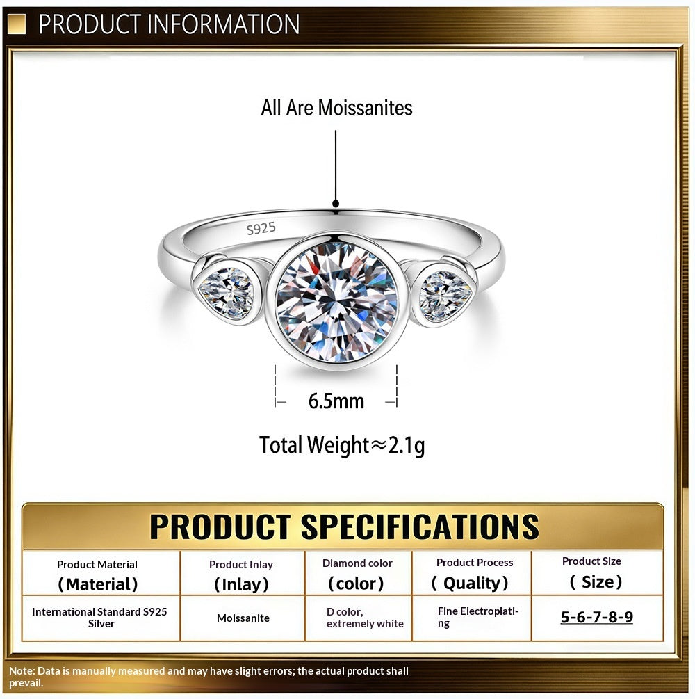 Simple, Personalized, Light-Luxury Moissanite Ring