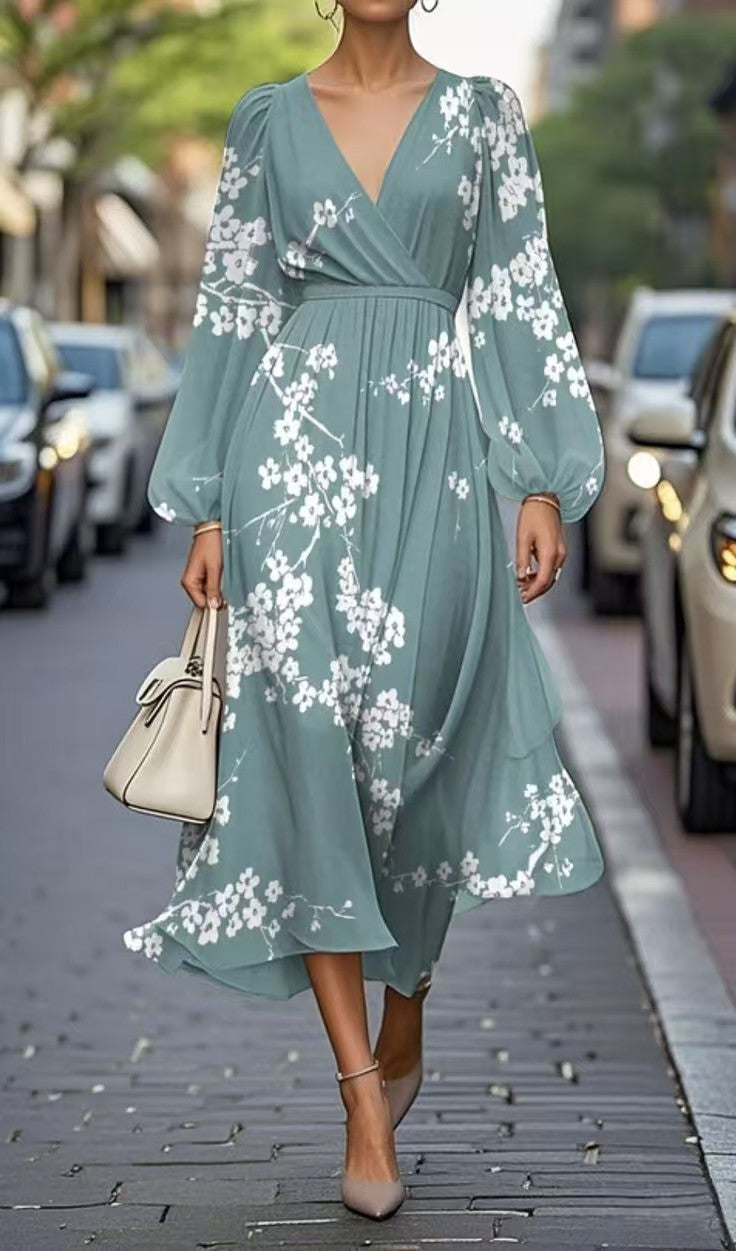 Printed Casual Retro Dress