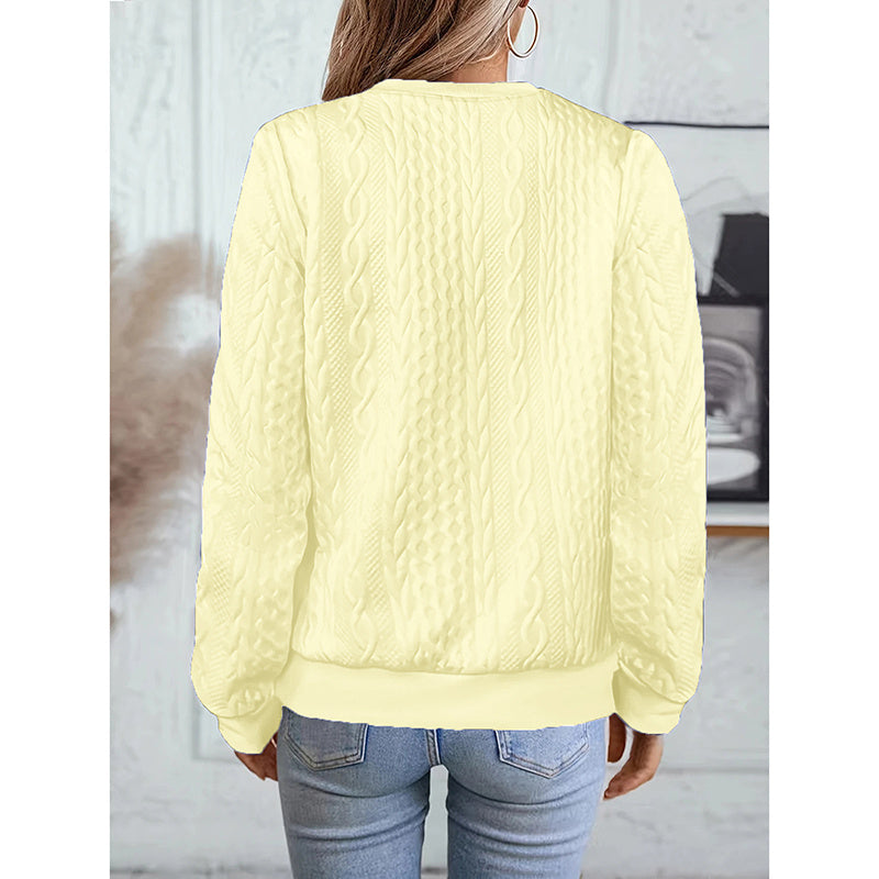Textured Half Zip Pullover Tops Casual Long Sleeve Crewneck Sweatshirts