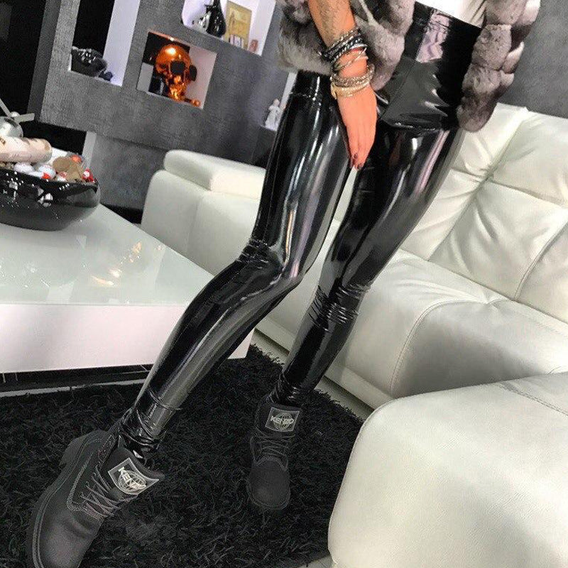 PU Laser Mirror Seven Color Leather Pants