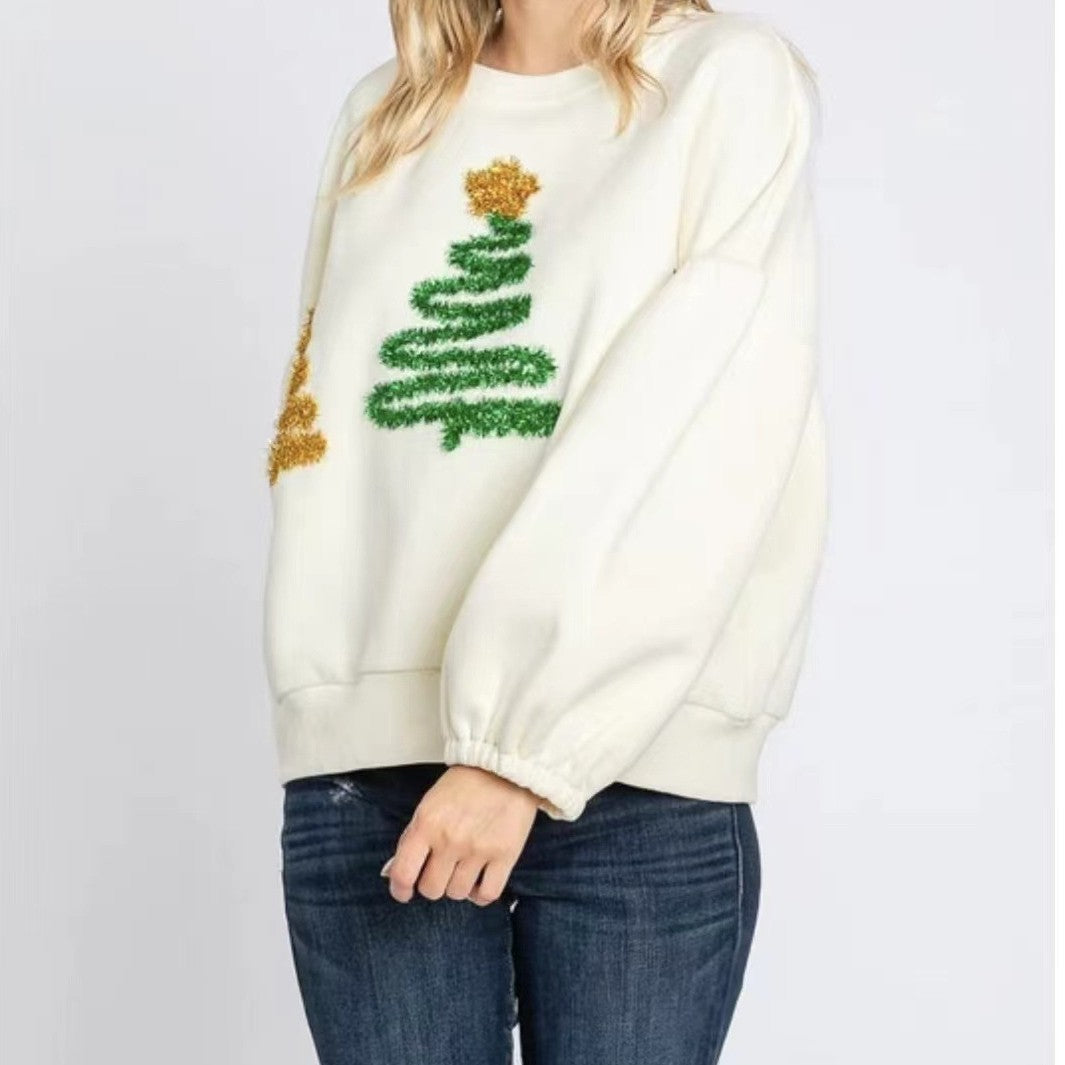 Christmas Tree Casual Pullover Long Sleeve Sweater