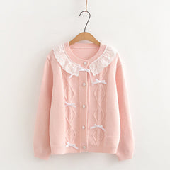 Bow Lace Trim Patchwork Top Women