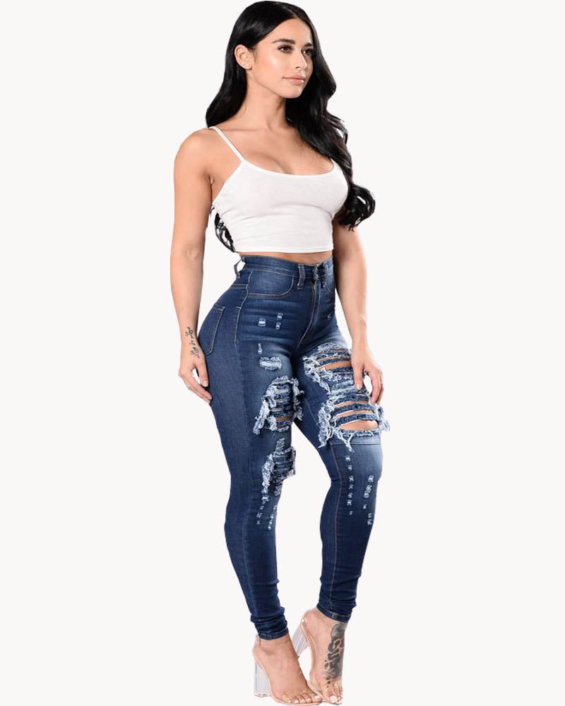 Ripped Denim Pants