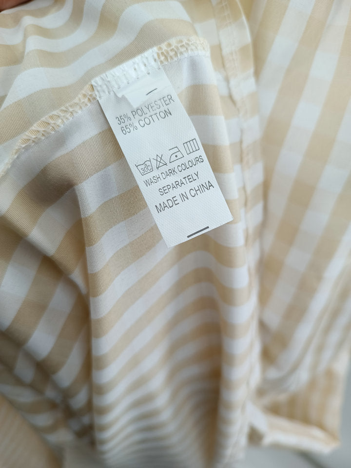 Plaid Print Pleated Ruffle Dress INS Sleeveless A-line Swing Beach Dress Clothing