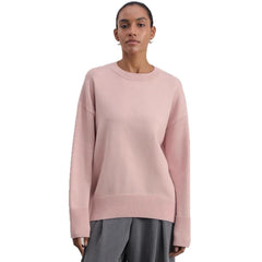 Knitted Round Neck Solid Color Loose Sweater