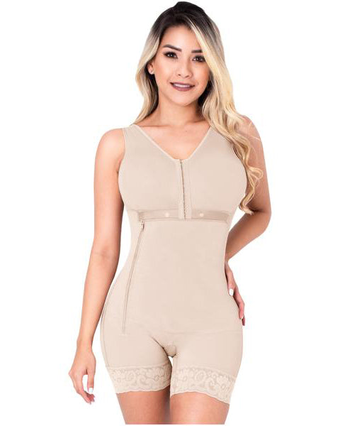 Bodysuit Bodyshaper Side Zipper Adjustable Breast Support Tummy Control Shaperwear