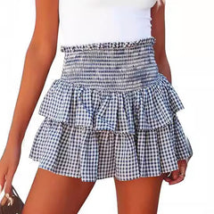 Cake Plaid Skirt
