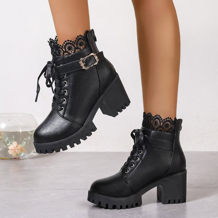 Fall Korean Style Plus Size Short Boots Women
