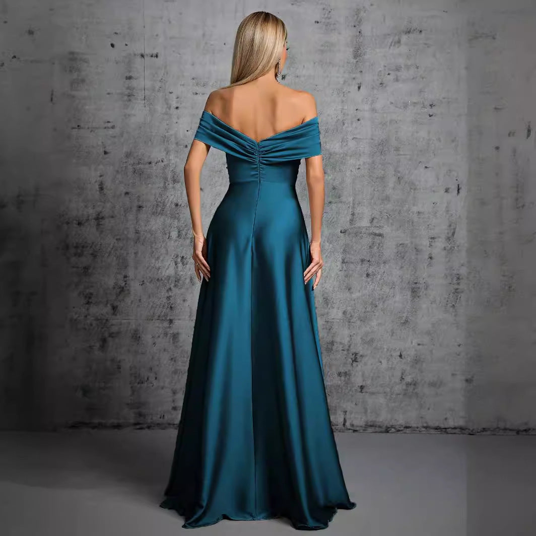 Off-shoulder Cocktail Party Christmas Party Bottoming Dress