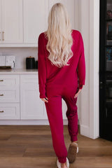 Christmas Sequins Long Sleeve Pants Two-piece Set Casual Set