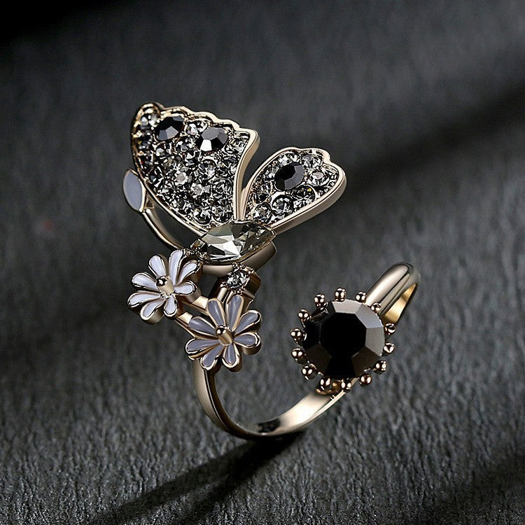 3D Butterfly Ring, Elegant Fairy Style Index Finger Ring, Korean INS Trend, Unique Minimalist Ring