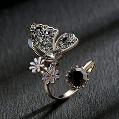 3D Butterfly Ring, Elegant Fairy Style Index Finger Ring, Korean INS Trend, Unique Minimalist Ring