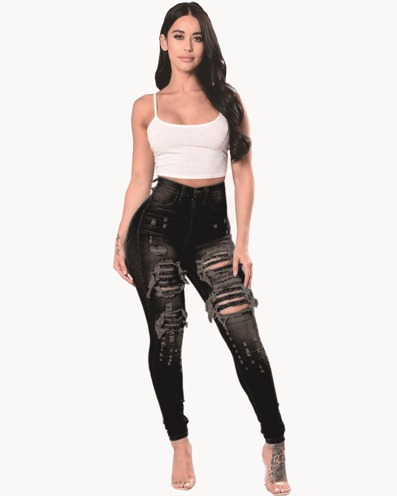 Ripped Denim Pants