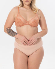 Underwire U-shaped Flower Transparent Bra