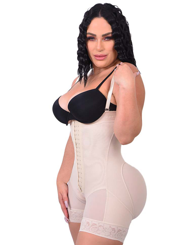 Tummy Control Butt Lifter Thigh Slimmer Shapewear Plus Size Faja Crotch with Zipper