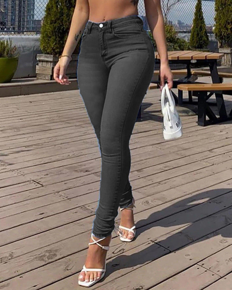 Peach Hip Skinny Jeans