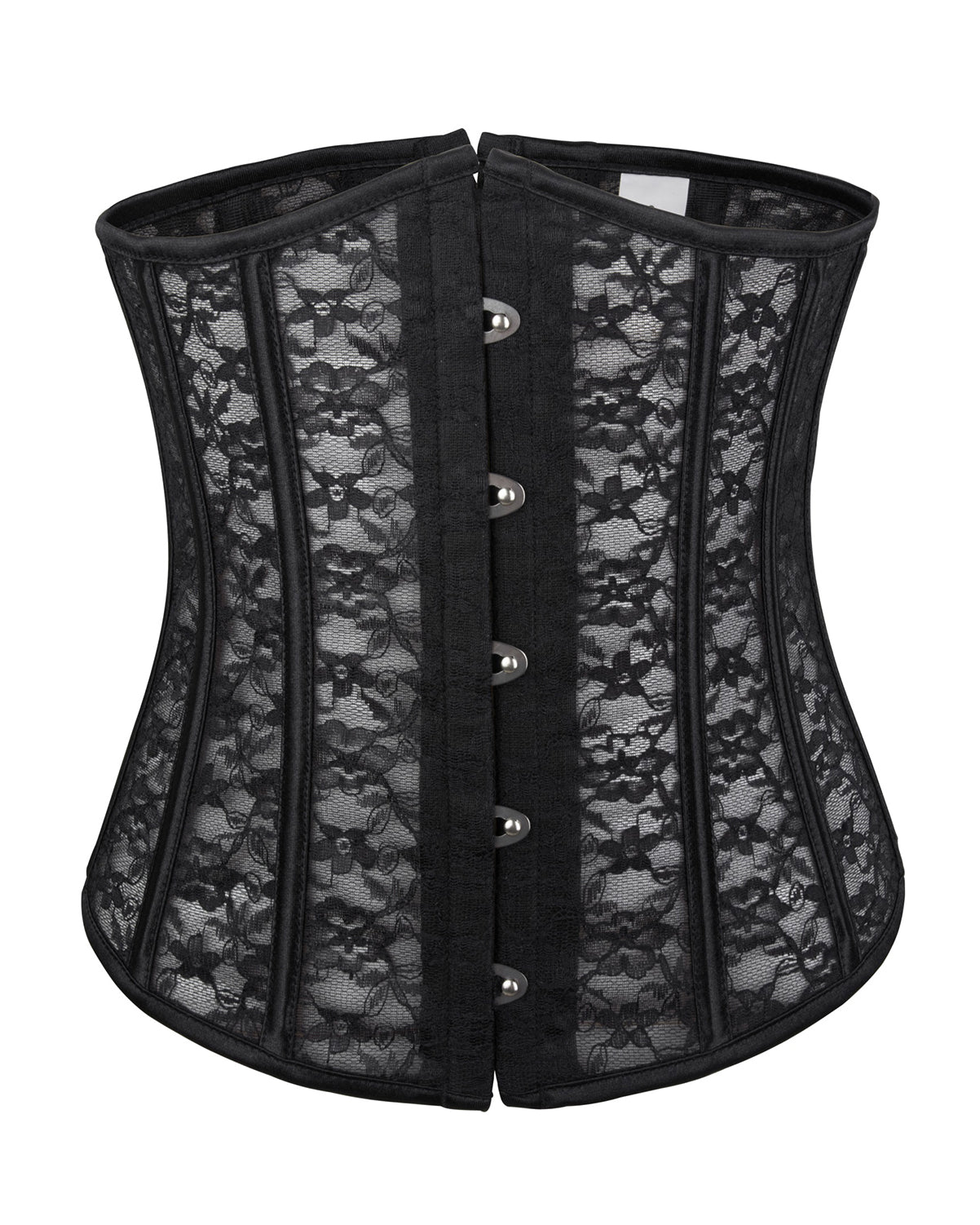 Lacing Corset Top Satin Boned Overbust Body Shaper Bustier