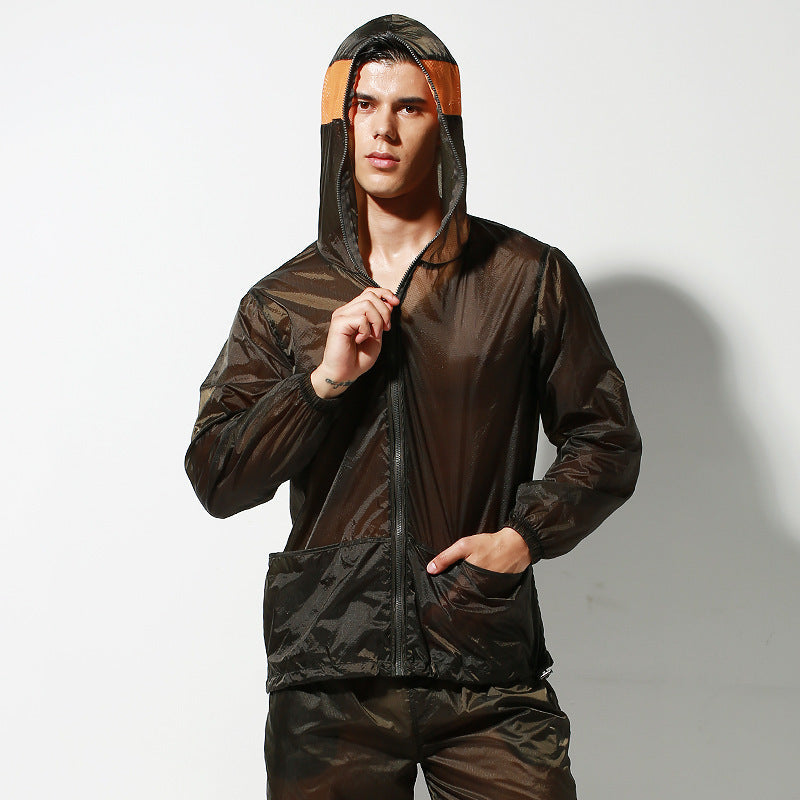 Men's Ultra-thin Sun Protection Clothing And Breathable Casual Solid Color Beachwear