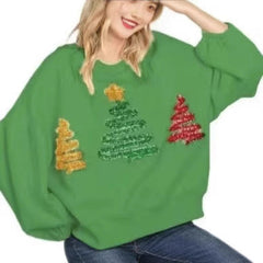 Christmas Tree Casual Pullover Long Sleeve Sweater