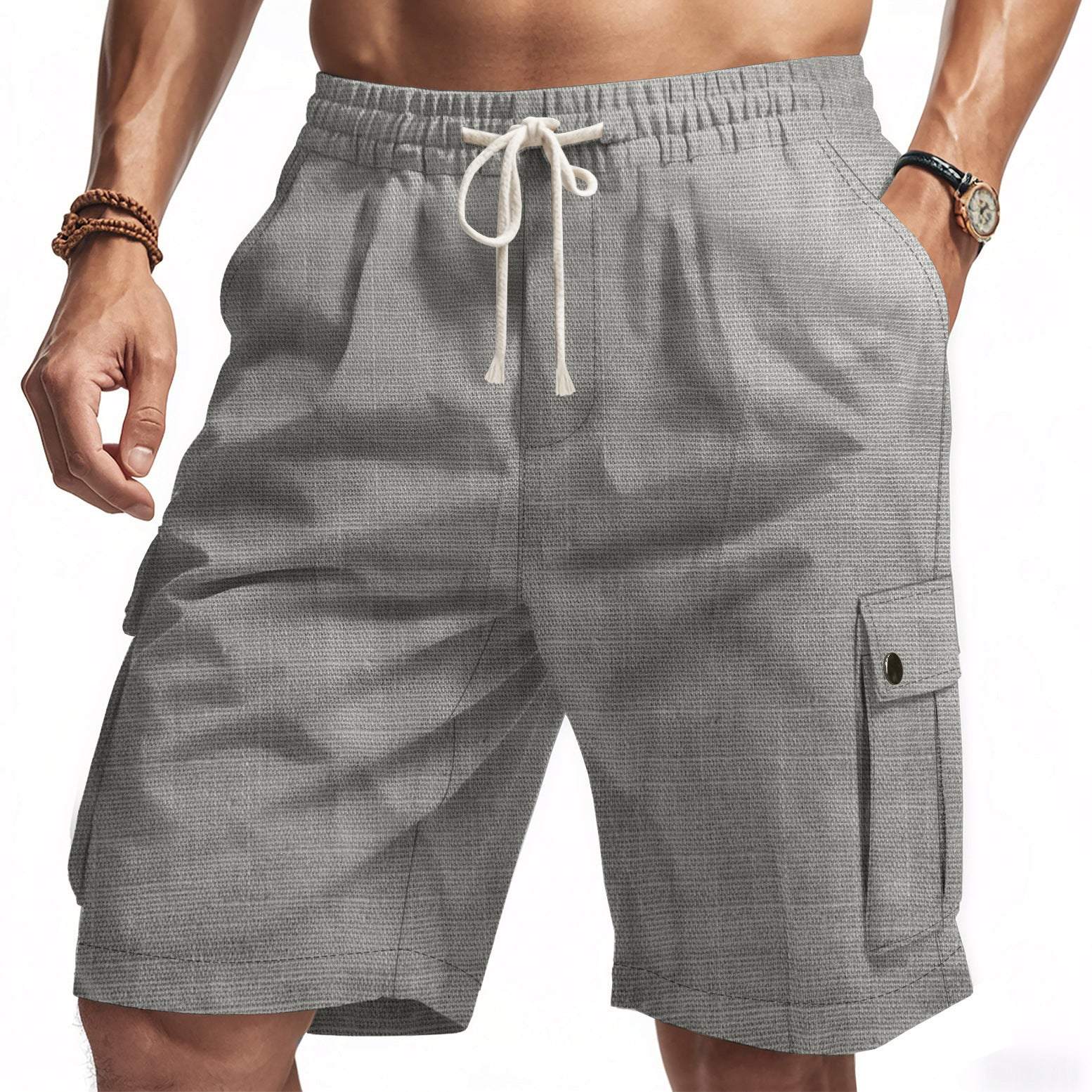 Men's Bamboo Linen Drawstring Shorts