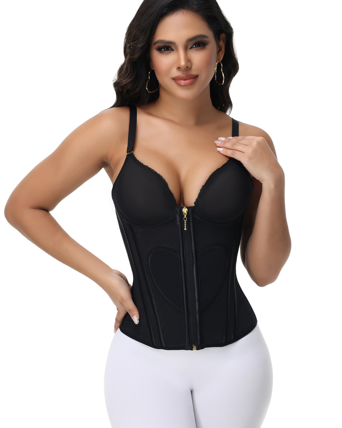 Waist Trainer for Tummy Control Vest Black Corset Shapewear Bustier Tank Tops Going Out Body Shaper with Straps