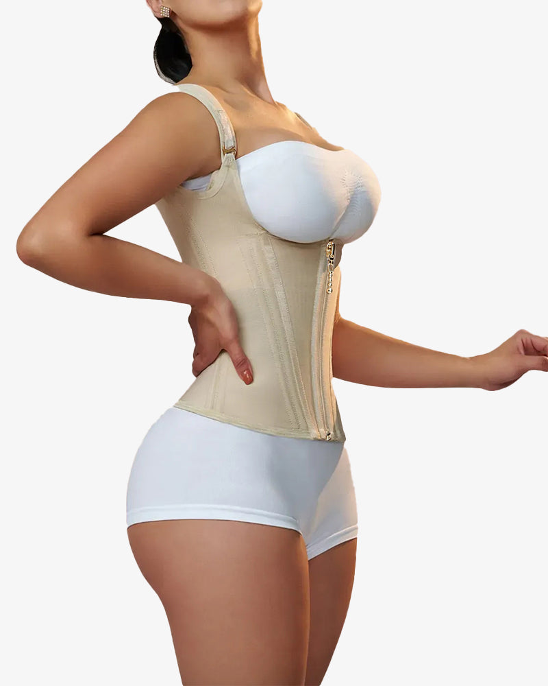 Waist Trainer for Vest Body Shaper Cincher Trimmer Tank Top Sport Girdle with Steel Bones