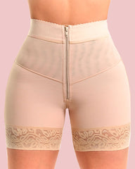 Internal Hooks Firm Compression Zipper Butt Lift Peahcy Shaper Shorts