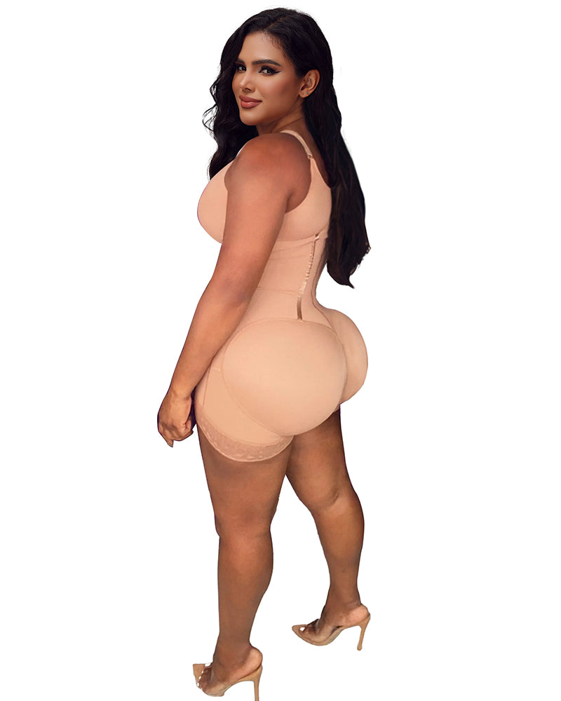 High Compression Tummy Control Hook And Eye Bodyshaper With Bra