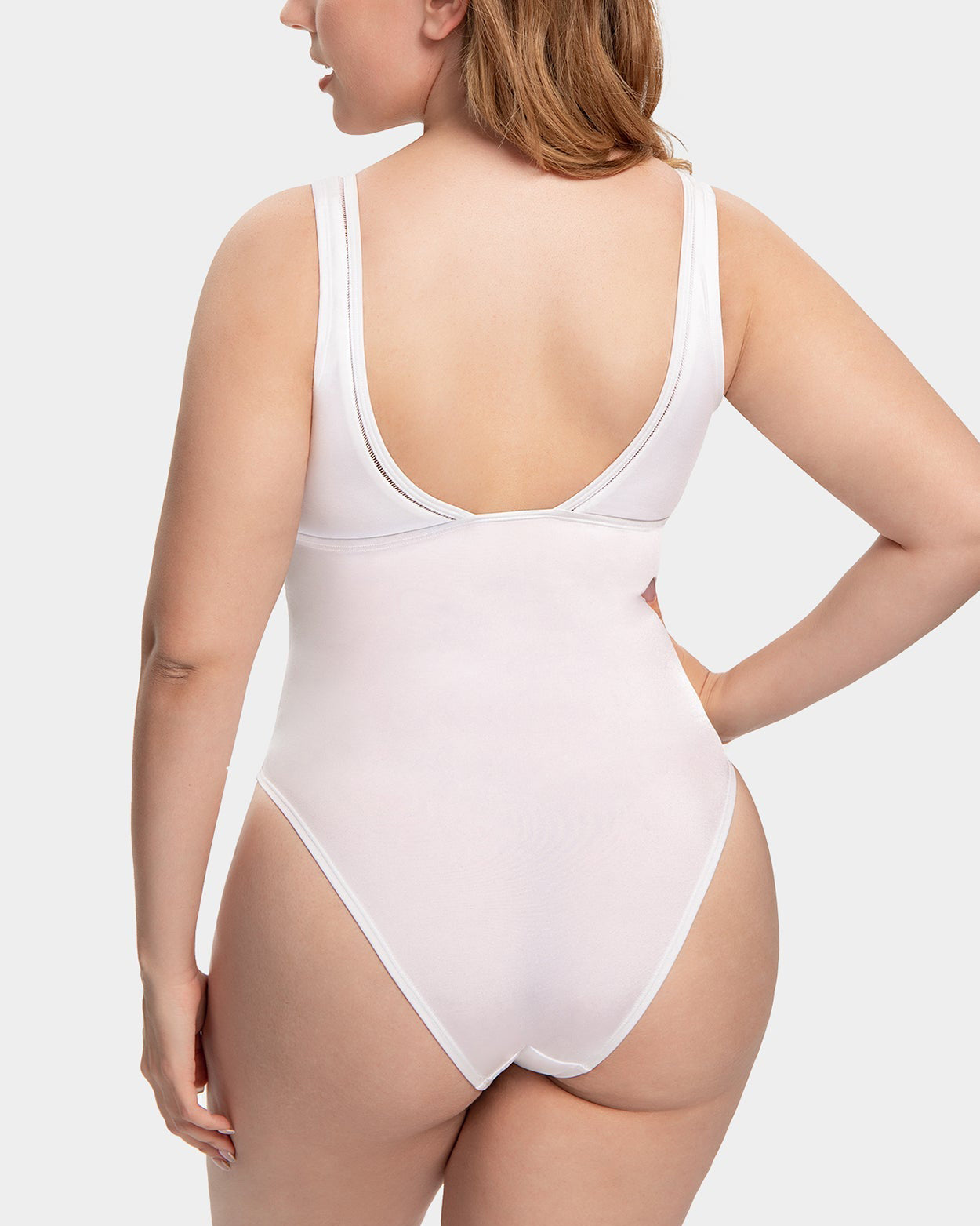 One Piece Plunge Bathing Suit Plus Size