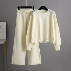Casual Knitted Pants Set For Women