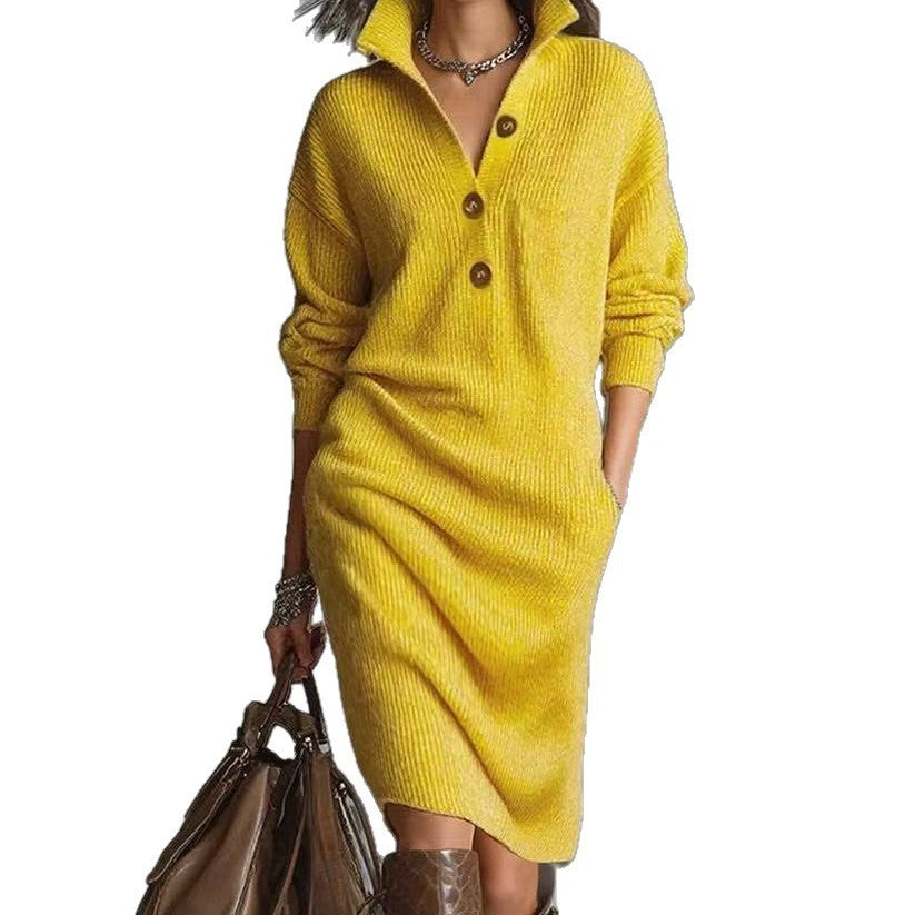 And Lazy Style Overknee Sweater Dress