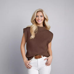 Style Turtleneck Vest Sweater