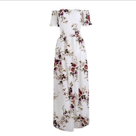 Boho style long dress Off shoulder beach dresses