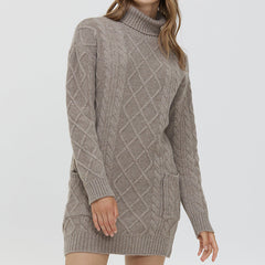 Mid-length Woolen Sweater Dress