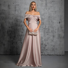 Off-shoulder Cocktail Party Christmas Party Bottoming Dress