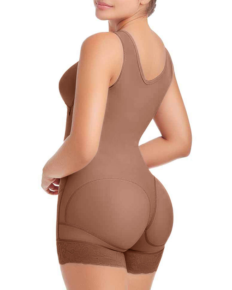 Bodysuit Bodyshaper For  Tummy Control Side Zipper Adjustable Breast Support Shaperwear