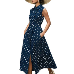 Polka-Dot Printed Casual Dress