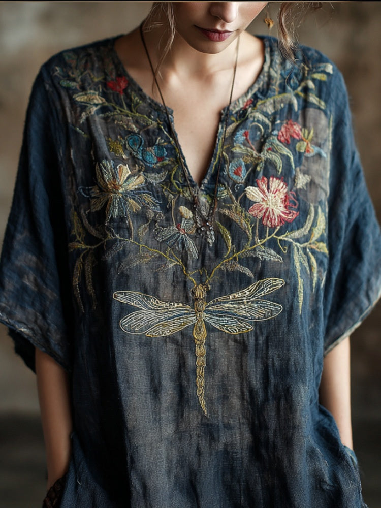 Spring Carnival Trendy Printed Womens V-Neck Short-Sleeve Top