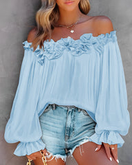Early Spring Hot Selling Elegant Style Casual Off Shoulder Long Sleeved Shirt For Women